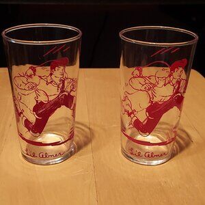 Lil Abner Federal Glass Tumblers